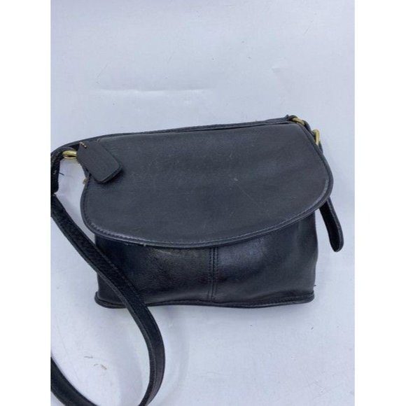 coach vintage black leather cross body bag - Picture 2 of 11